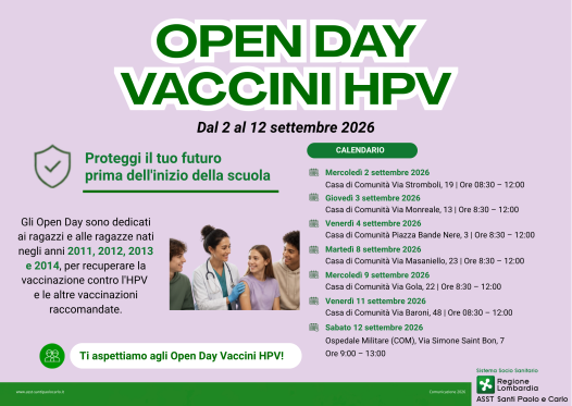 OPEN DAY VACCINI HPV